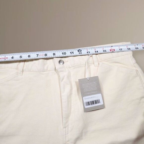 Everlane The Moleskin Way-High Pant in Canvas Beige Organic Cotton Size 16 NWT - Picture 13 of 16